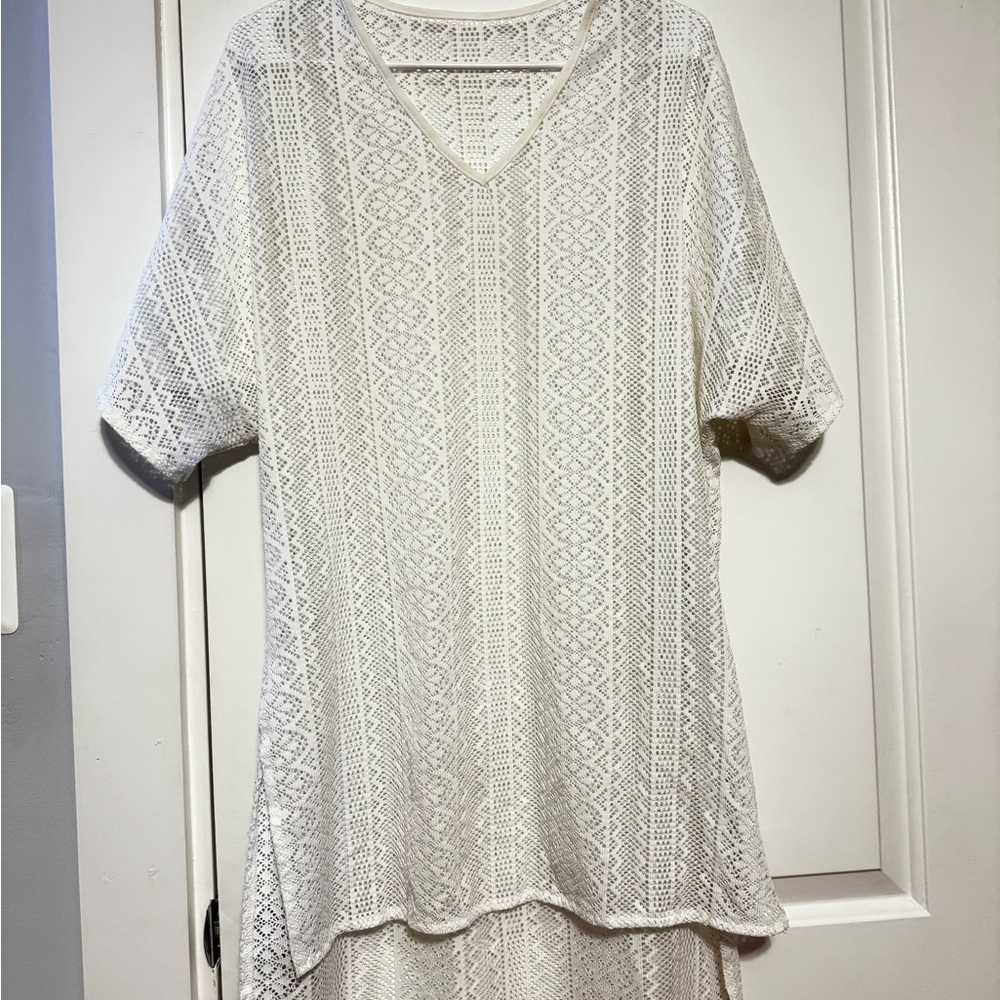 White Swimsuit cover up